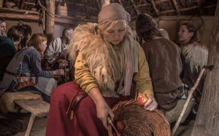 Viking woman working