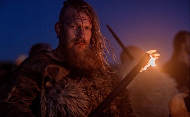 Viking with fire