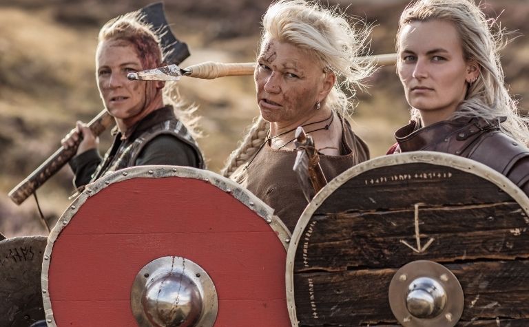 Viking women with swords