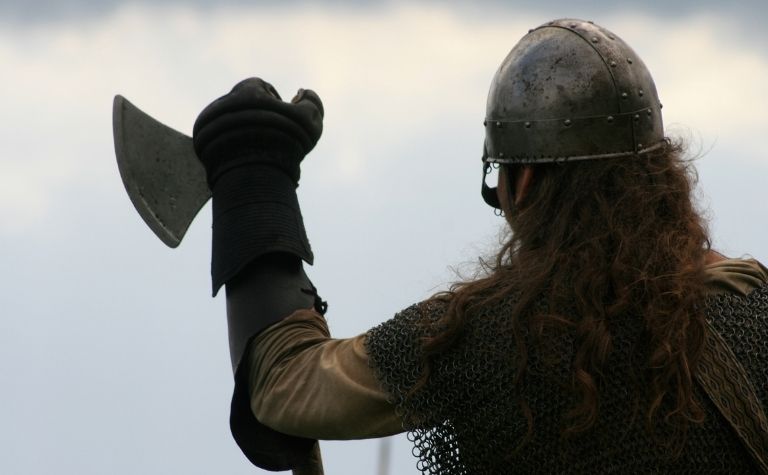 Viking with an axe
