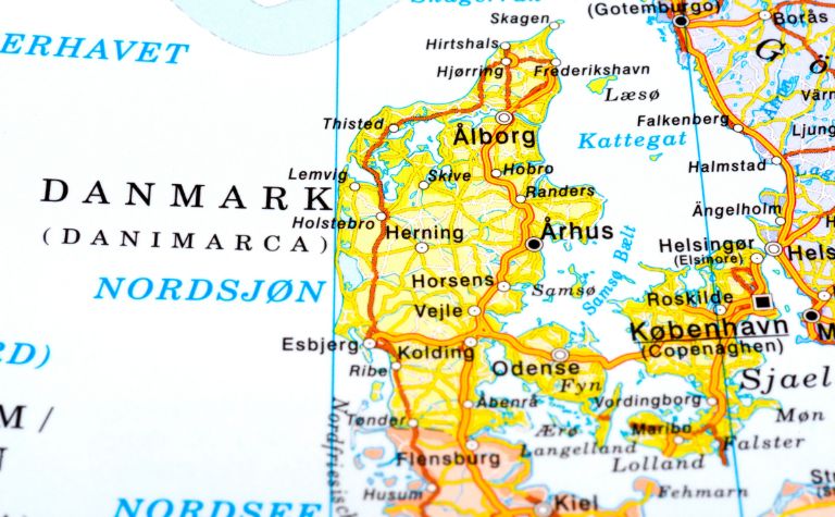 Map of Denmark